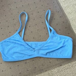 Unbranded Sky Blue Thin Ribbed Bralette